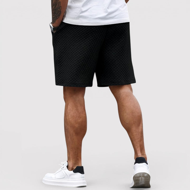 Michael Sydney men's quilted shorts, front view