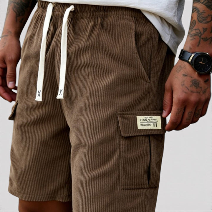 Michael Sydney men's ribbed shorts, front view