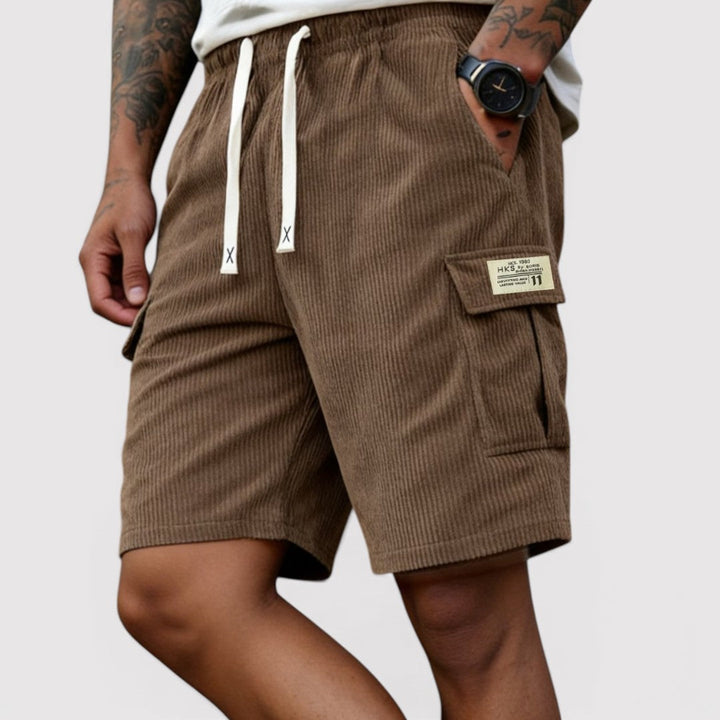 Michael Sydney men's ribbed shorts, front view