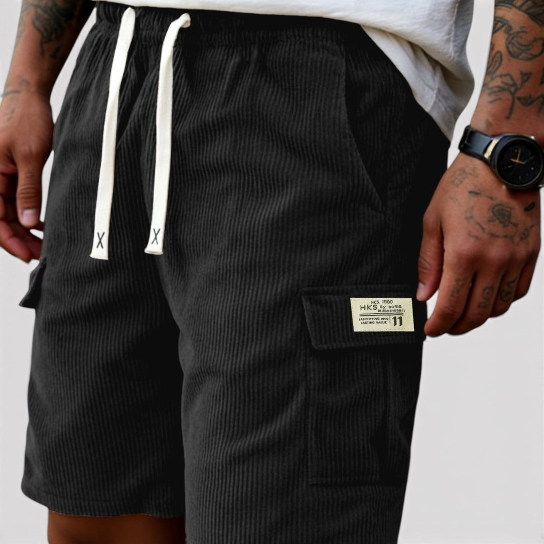Michael Sydney men's ribbed shorts, front view