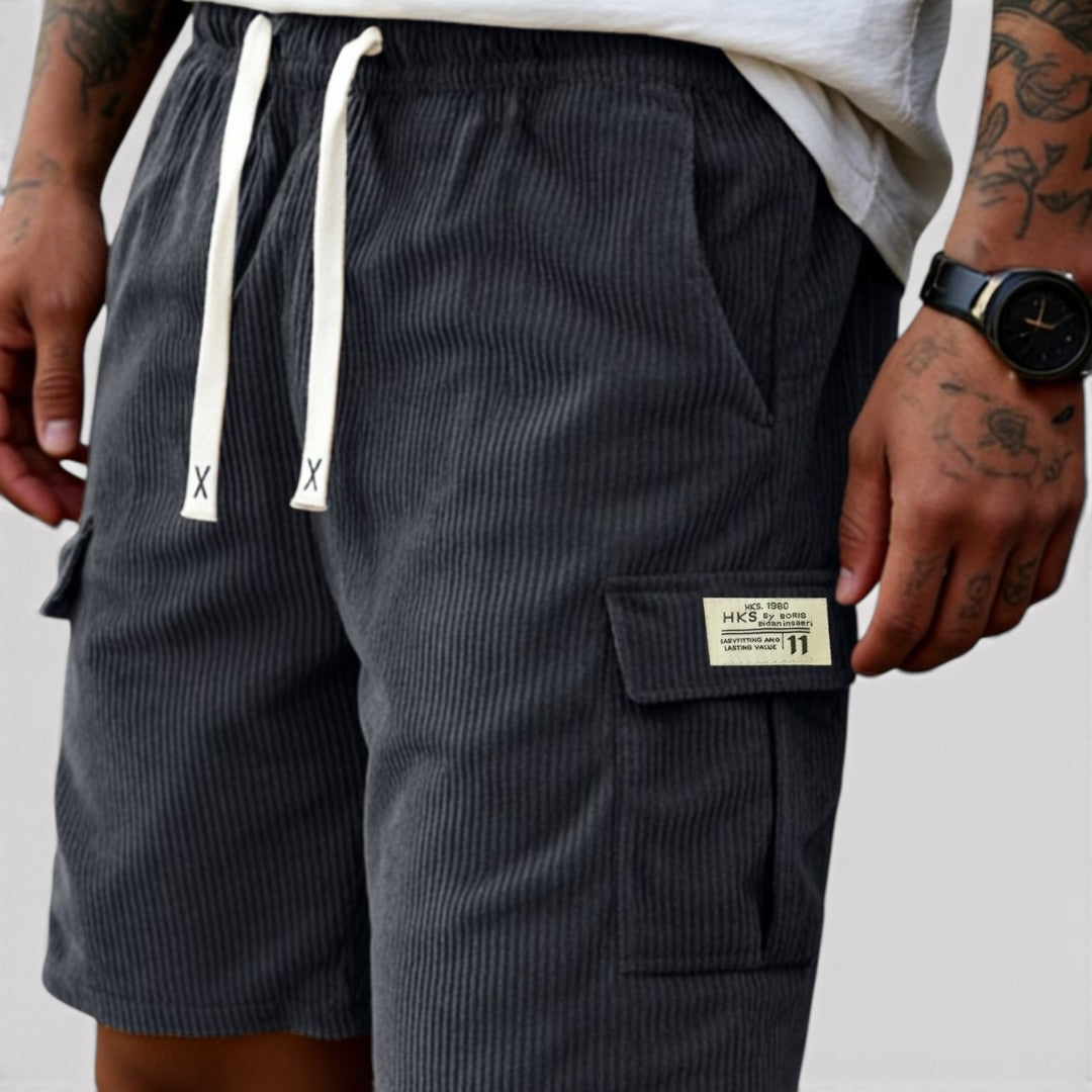 Michael Sydney men's ribbed shorts, front view