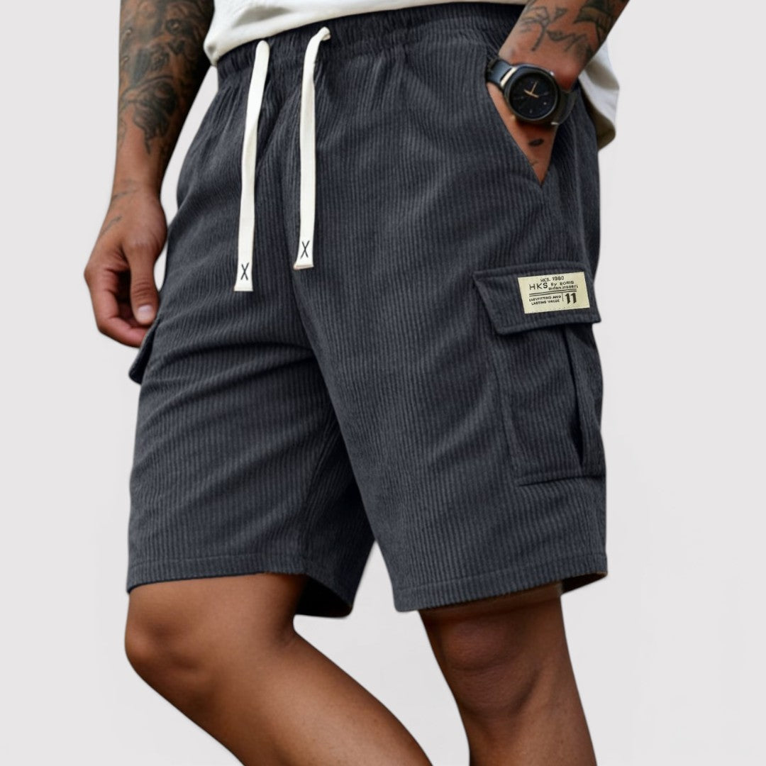 Michael Sydney men's ribbed shorts, front view