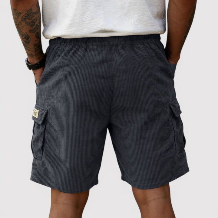 Michael Sydney men's ribbed shorts, front view