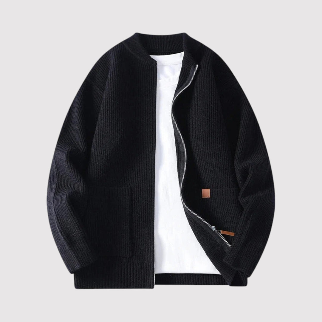 Michael Sydney men's Ribbed cardigan, front view