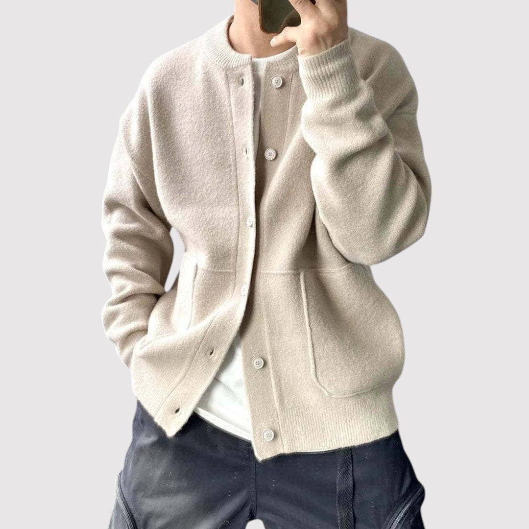 Michael Sydney men's cardigan, front view