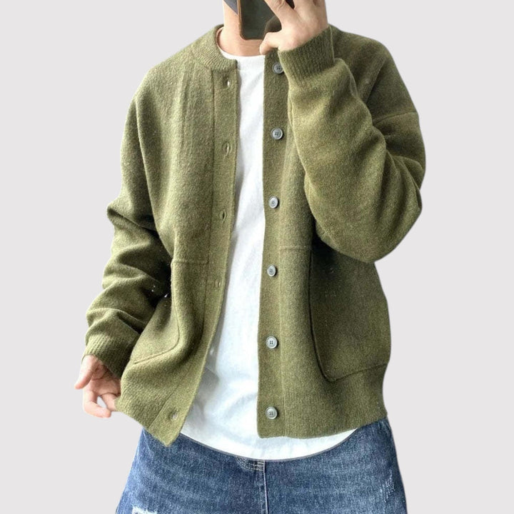 Michael Sydney men's cardigan, front view