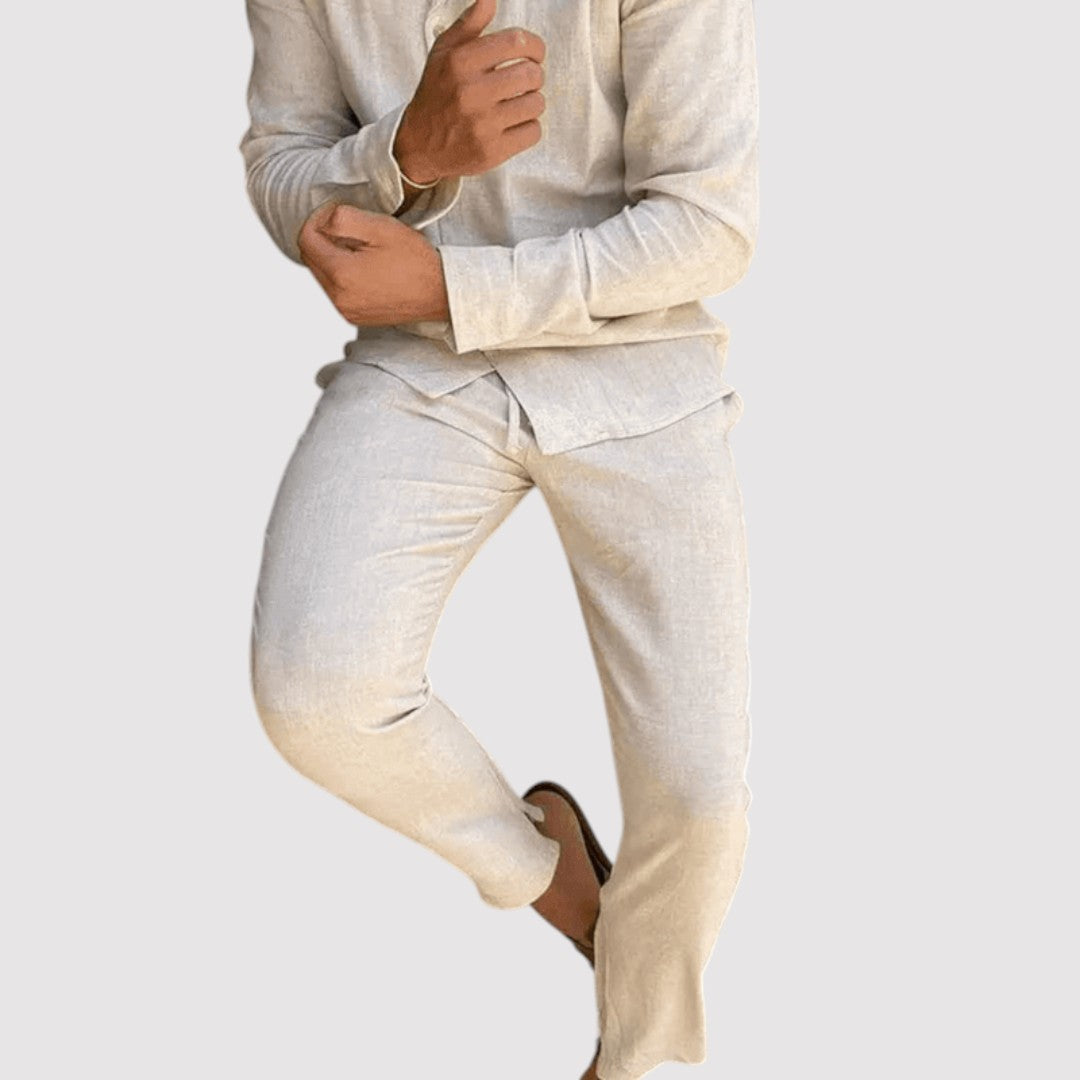 Michael Sydney men's shirt and pants set, front view
