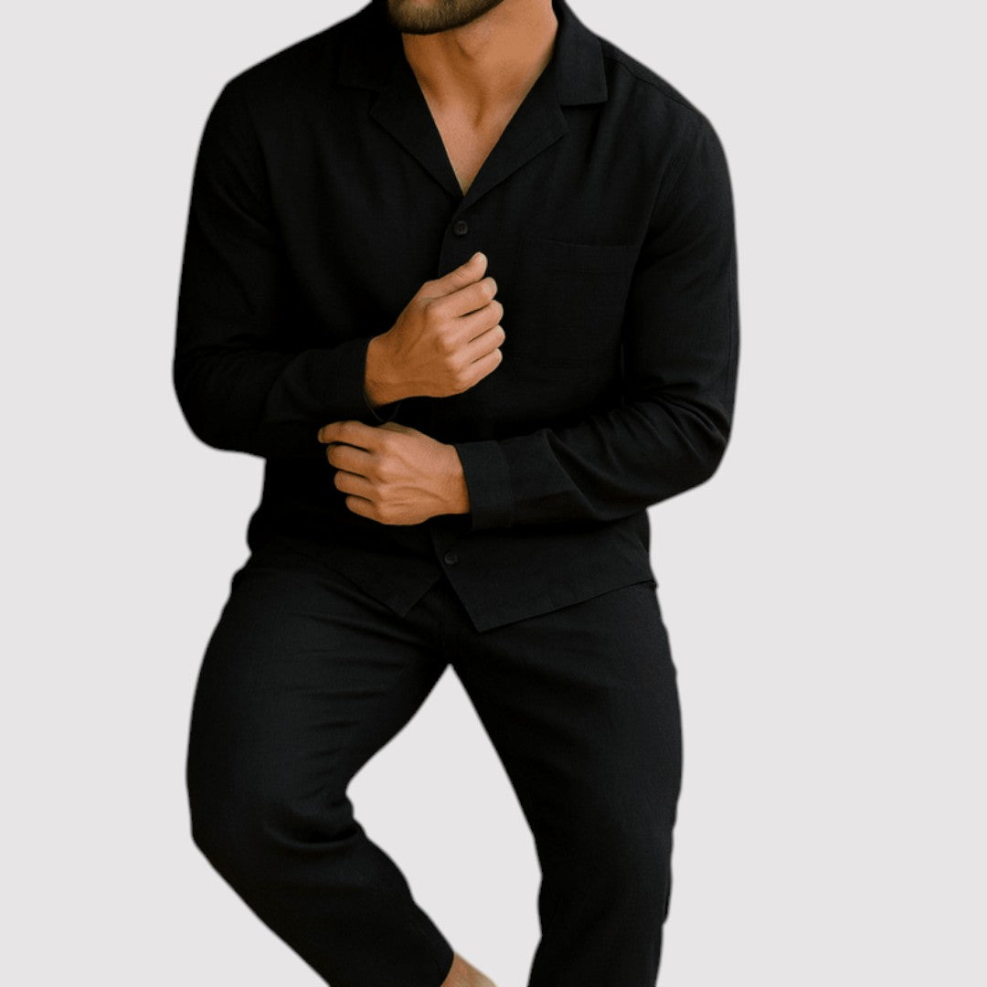 Michael Sydney men's shirt and pants set, front view