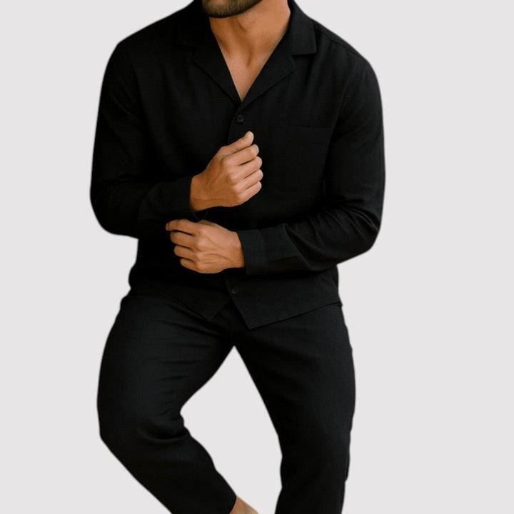 Michael Sydney men's shirt and pants set, front view