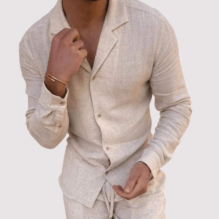 Michael Sydney men's shirt and pants set, front view
