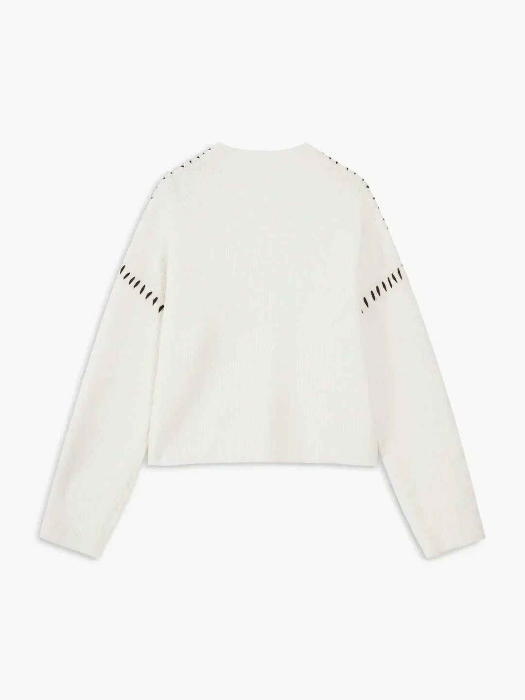 Shirley™ | Whipstitch Mock-Neck Jumper