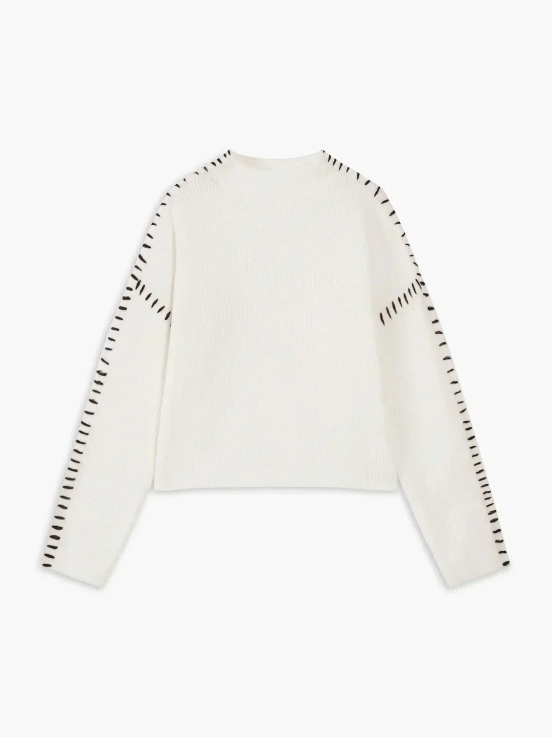 Shirley™ | Whipstitch Mock-Neck Jumper