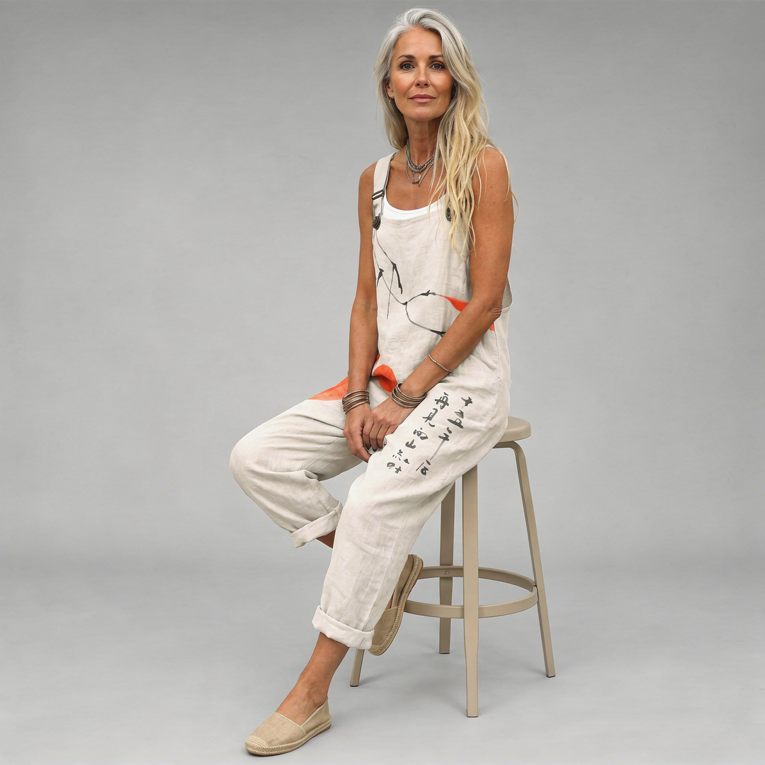 Sarah™ | Artistic Ink-Print Overalls
