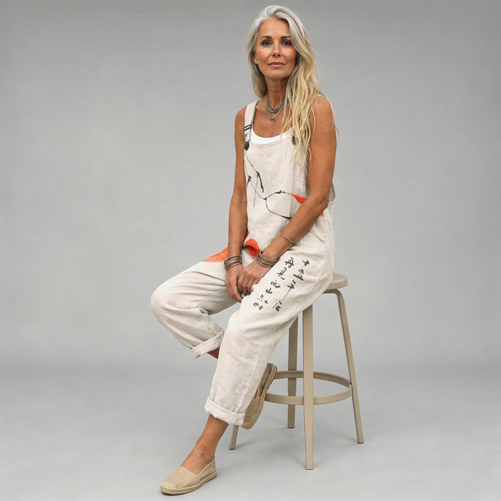 Sarah™ | Artistic Ink-Print Overalls