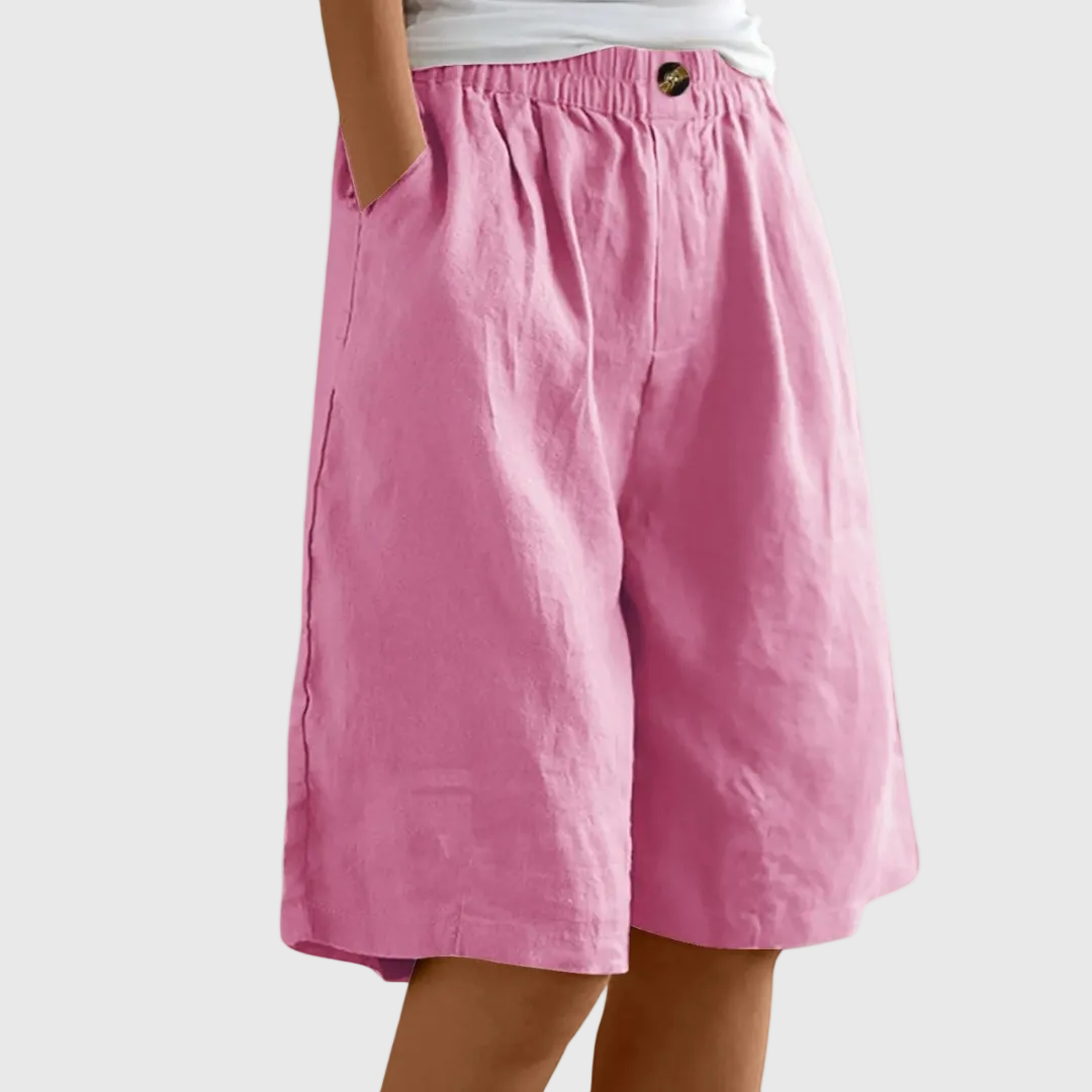 Wide-leg bermuda shorts in pink