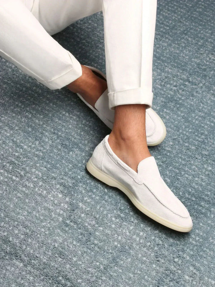 Michael Sydney men's loafers Pearl White, front view