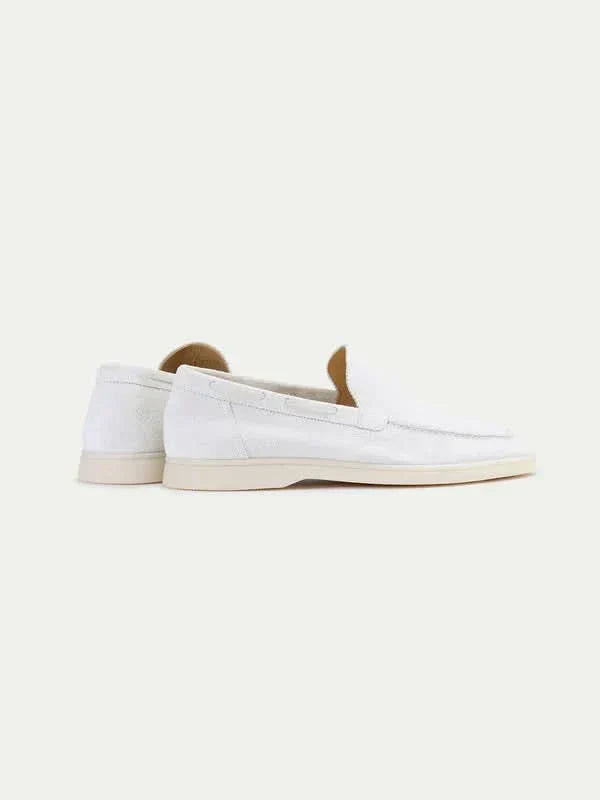 Michael Sydney men's loafers Pearl White, front view