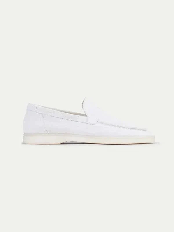 Michael Sydney men's loafers Pearl White, front view