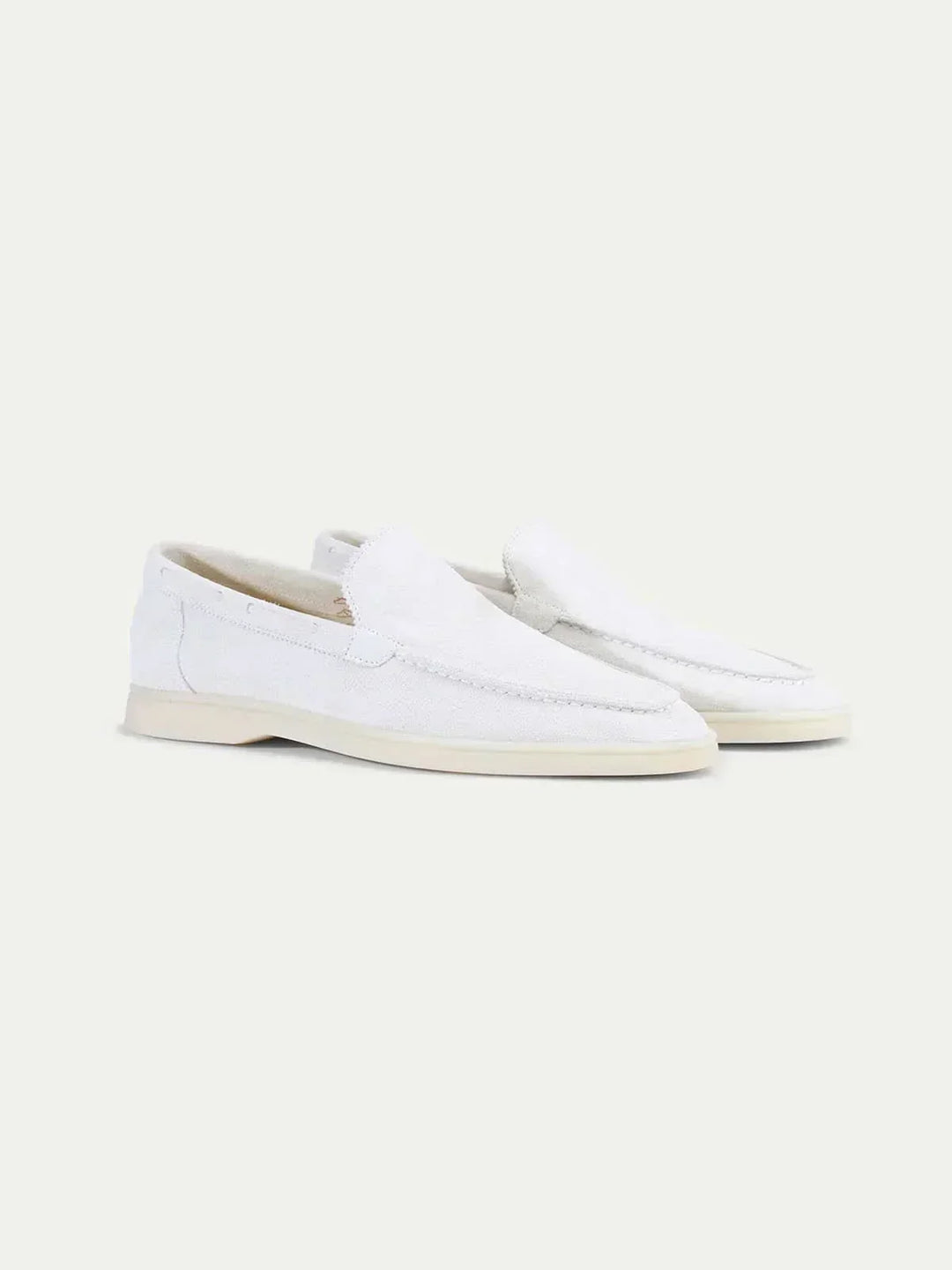 Michael Sydney men's loafers Pearl White, front view
