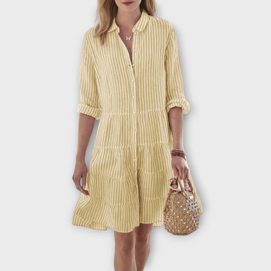 Renee™ | Striped Shirt Dress
