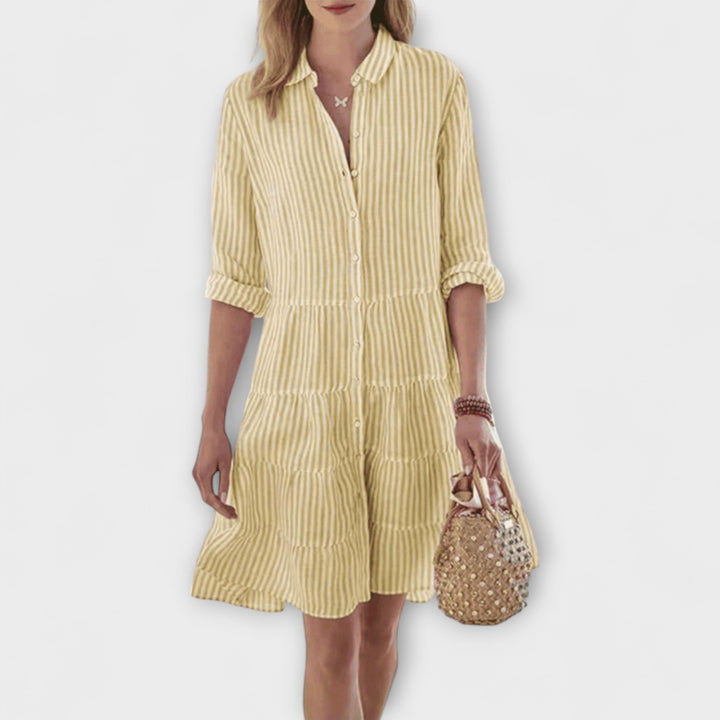 Renee™ | Striped Shirt Dress