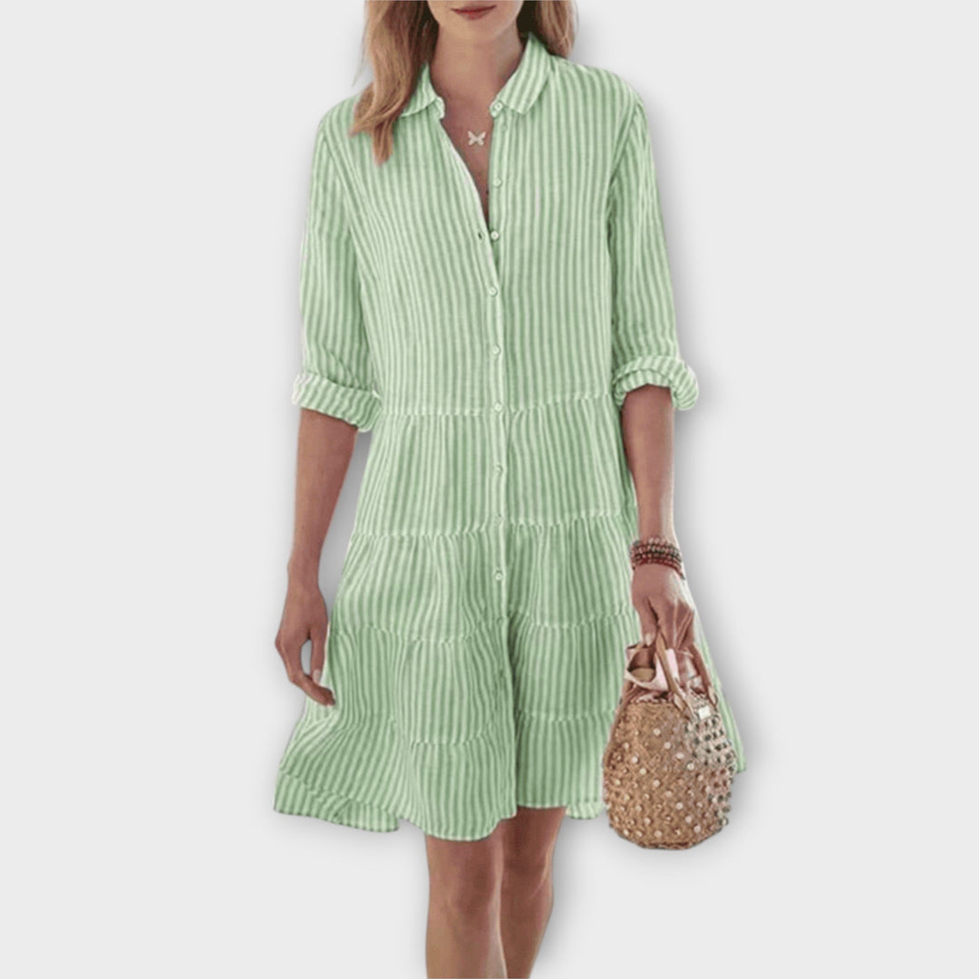 Renee™ | Striped Shirt Dress