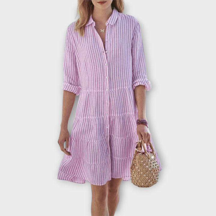 Renee™ | Striped Shirt Dress