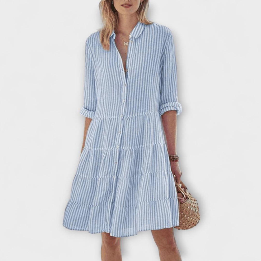Renee™ | Striped Shirt Dress