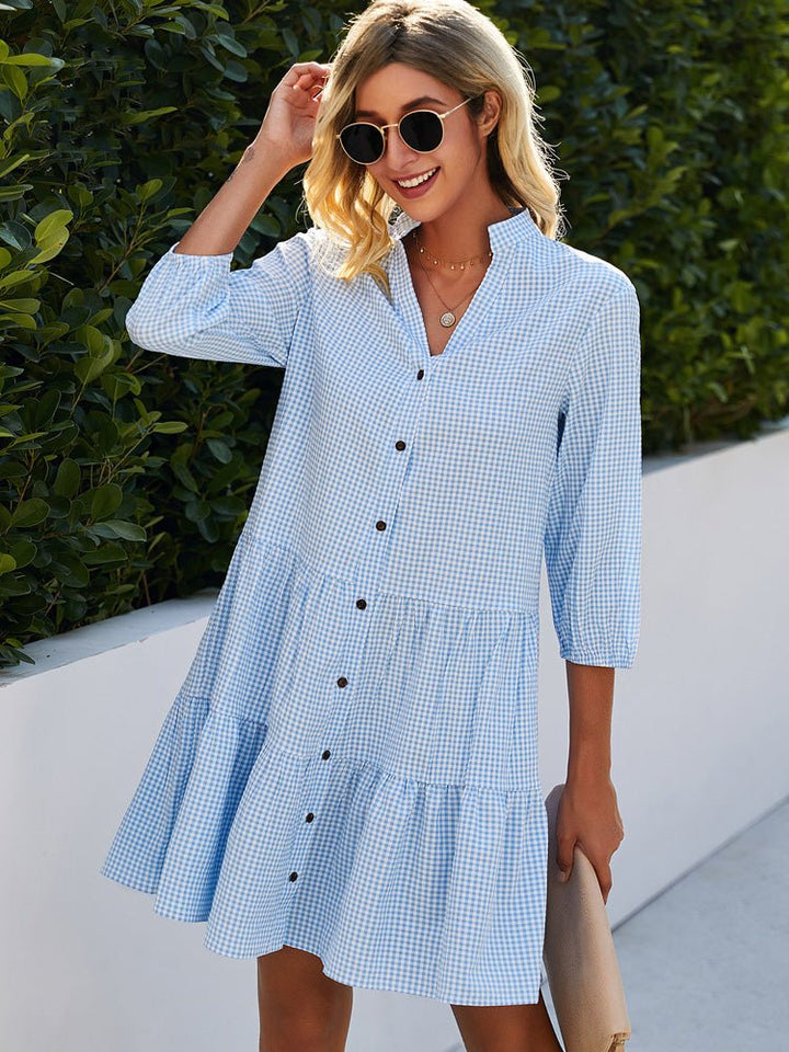 Janet™ | Check-Print Day Dress