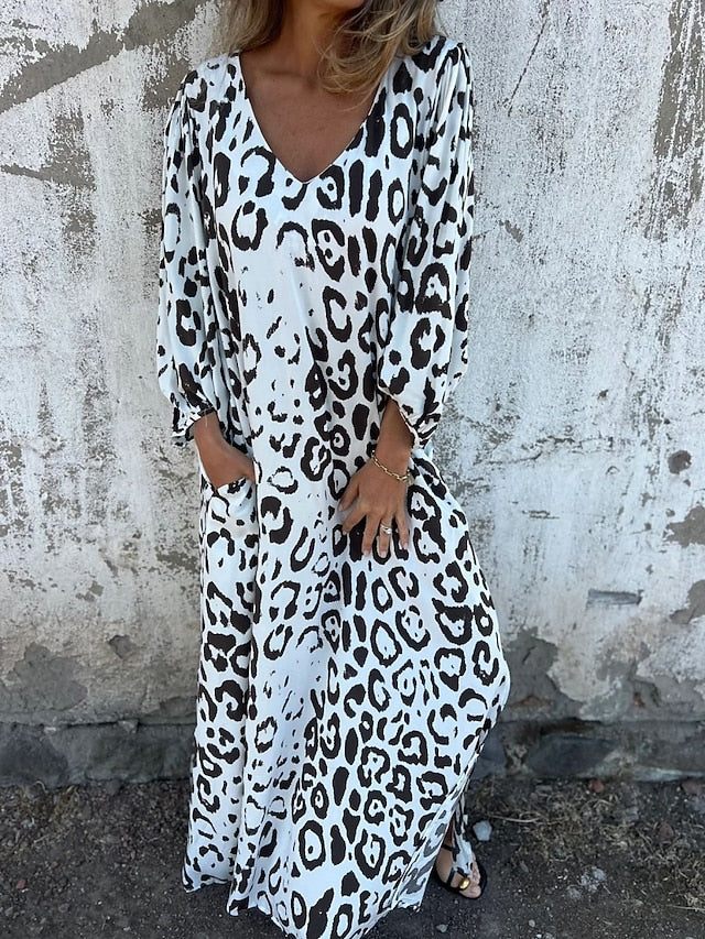 Alison™ | Leopard Print Maxi Dress