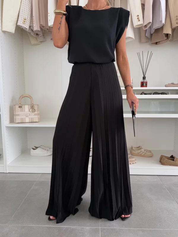 Helen™ | Pleated Wide-Leg Set