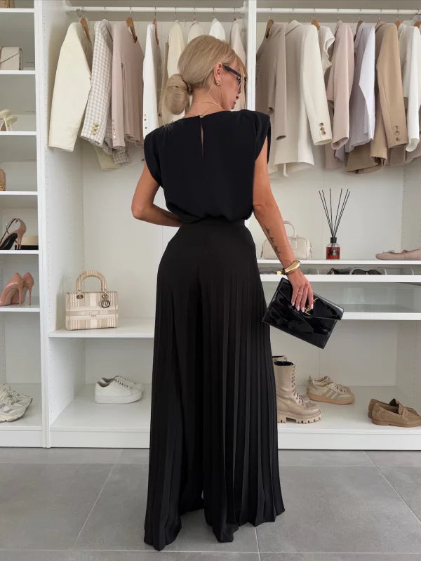 Helen™ | Pleated Wide-Leg Set