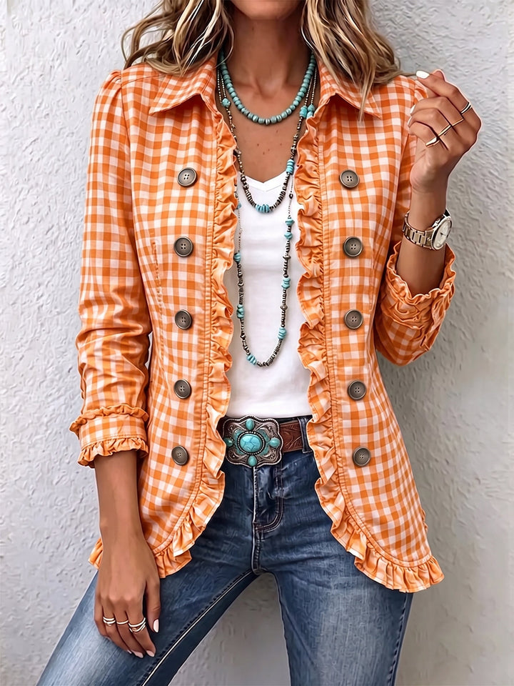 Debra™ | Blazer in Gingham Check