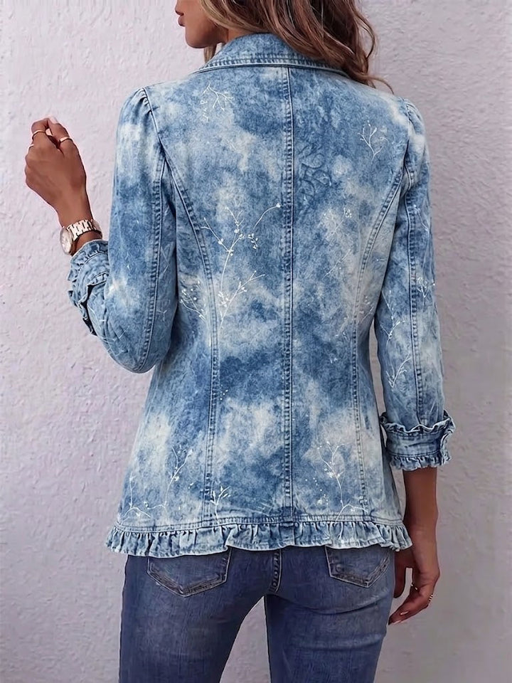 Blanche™ | Blazer in Light Blue Tie-Dye