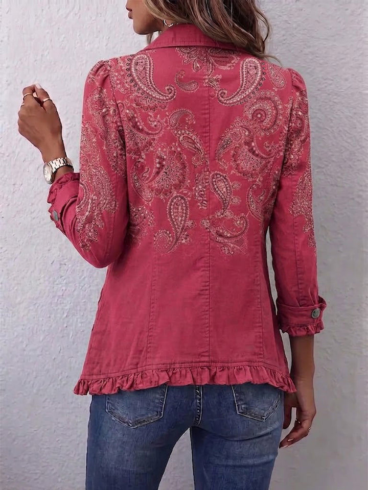 Clarice™ | Blazer in Berry with Paisley