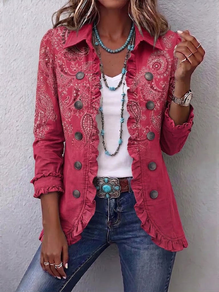 Clarice™ | Blazer in Berry with Paisley