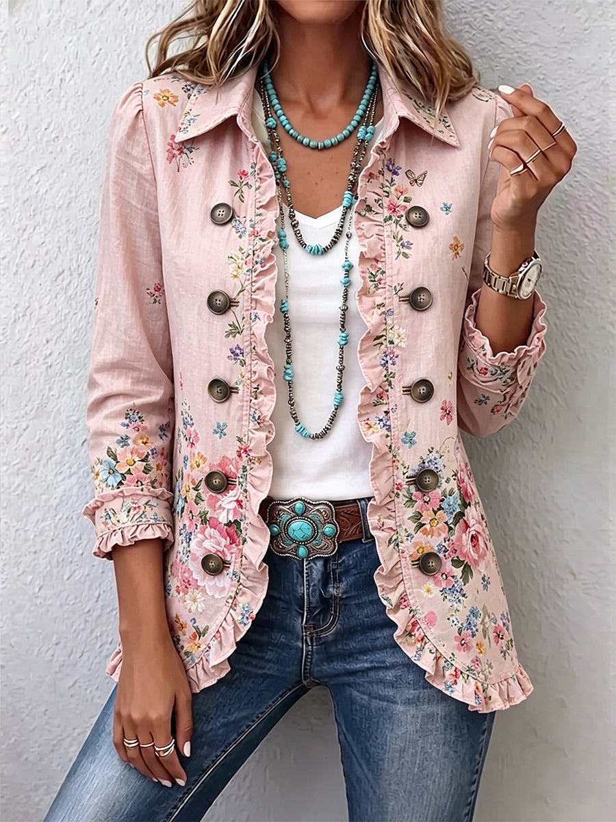 Isabel™ | Blazer in Rose with Blooms