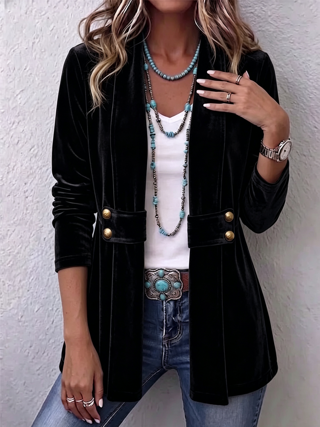Annie™ | Open Blazer with Shimmer