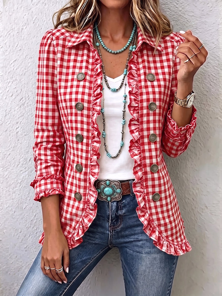 Debra™ | Blazer in Gingham Check