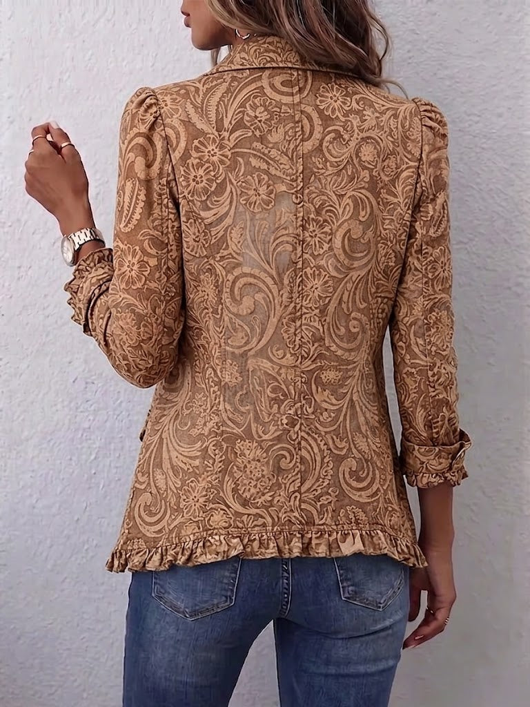 Janice™ | Blazer in Caramel with Ornaments