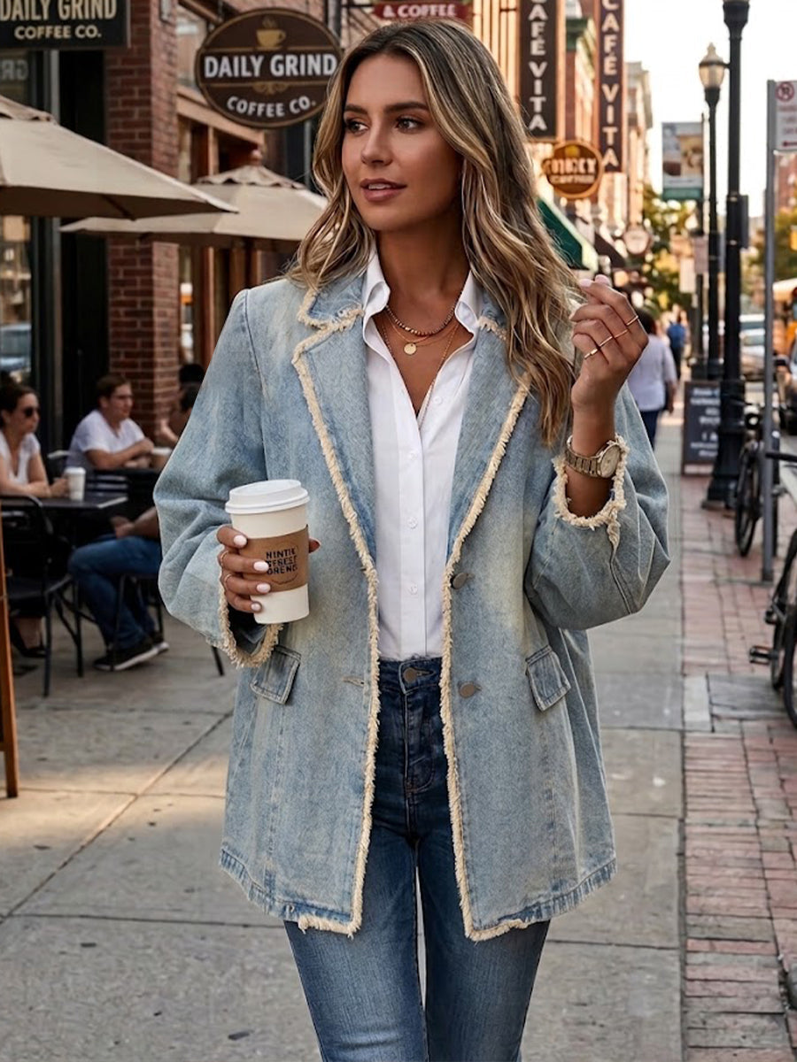 Greta™ | Oversized Blazer in Washed Look