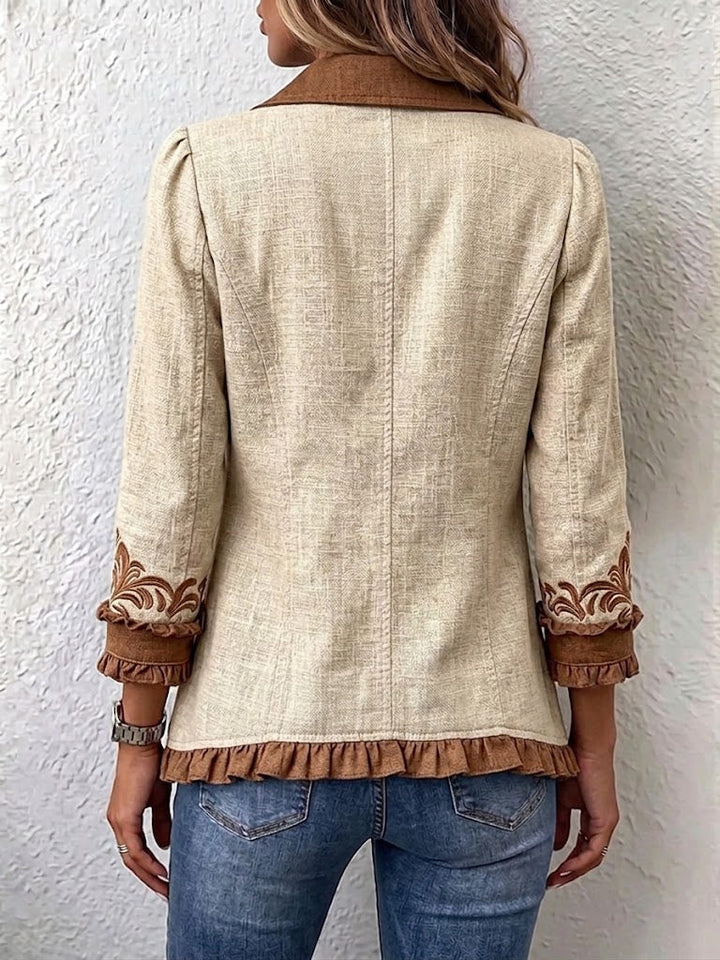 Laurel™ | Blazer in Cream with Border