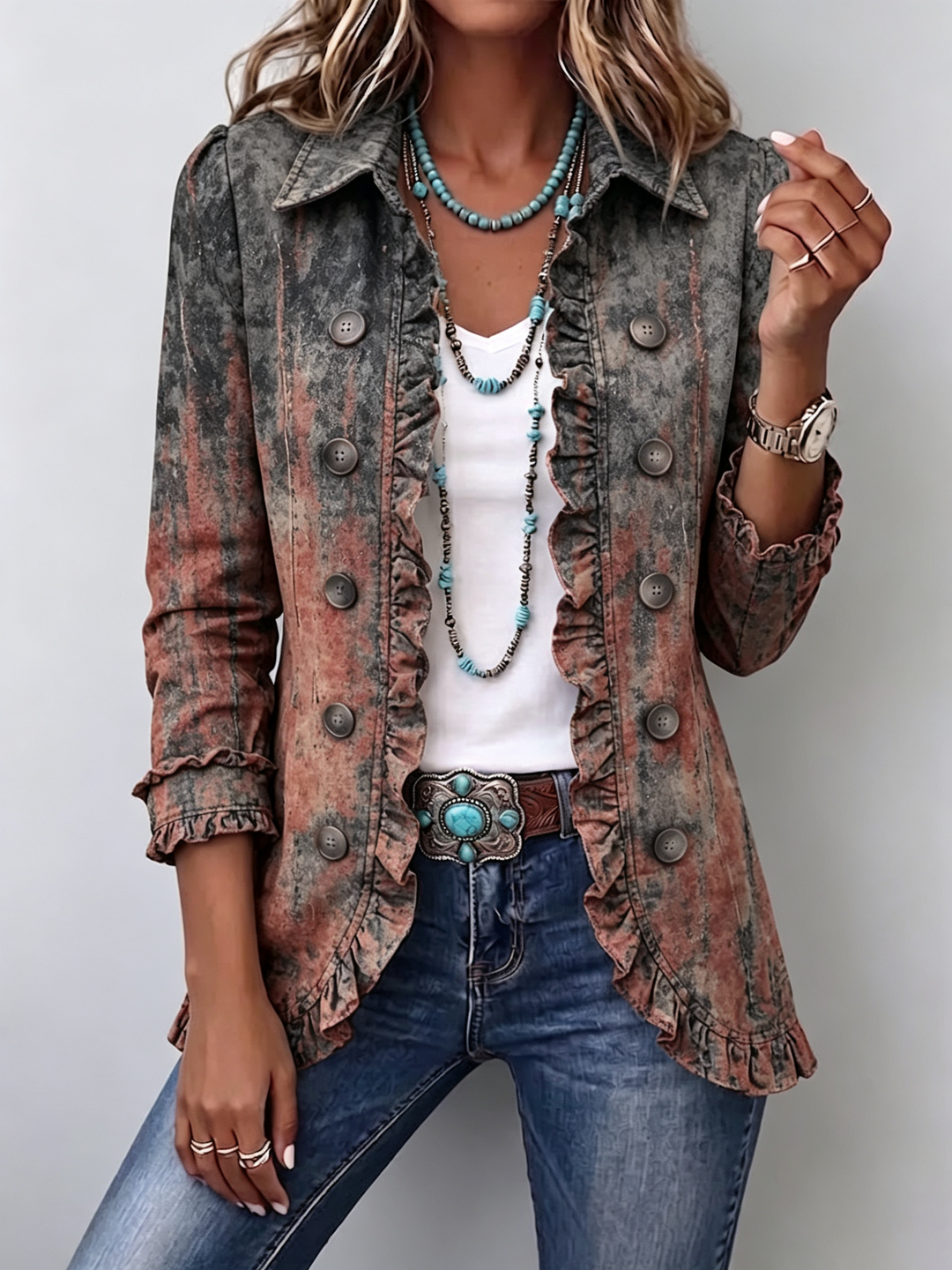 Della™ | Blazer in Washed Fade