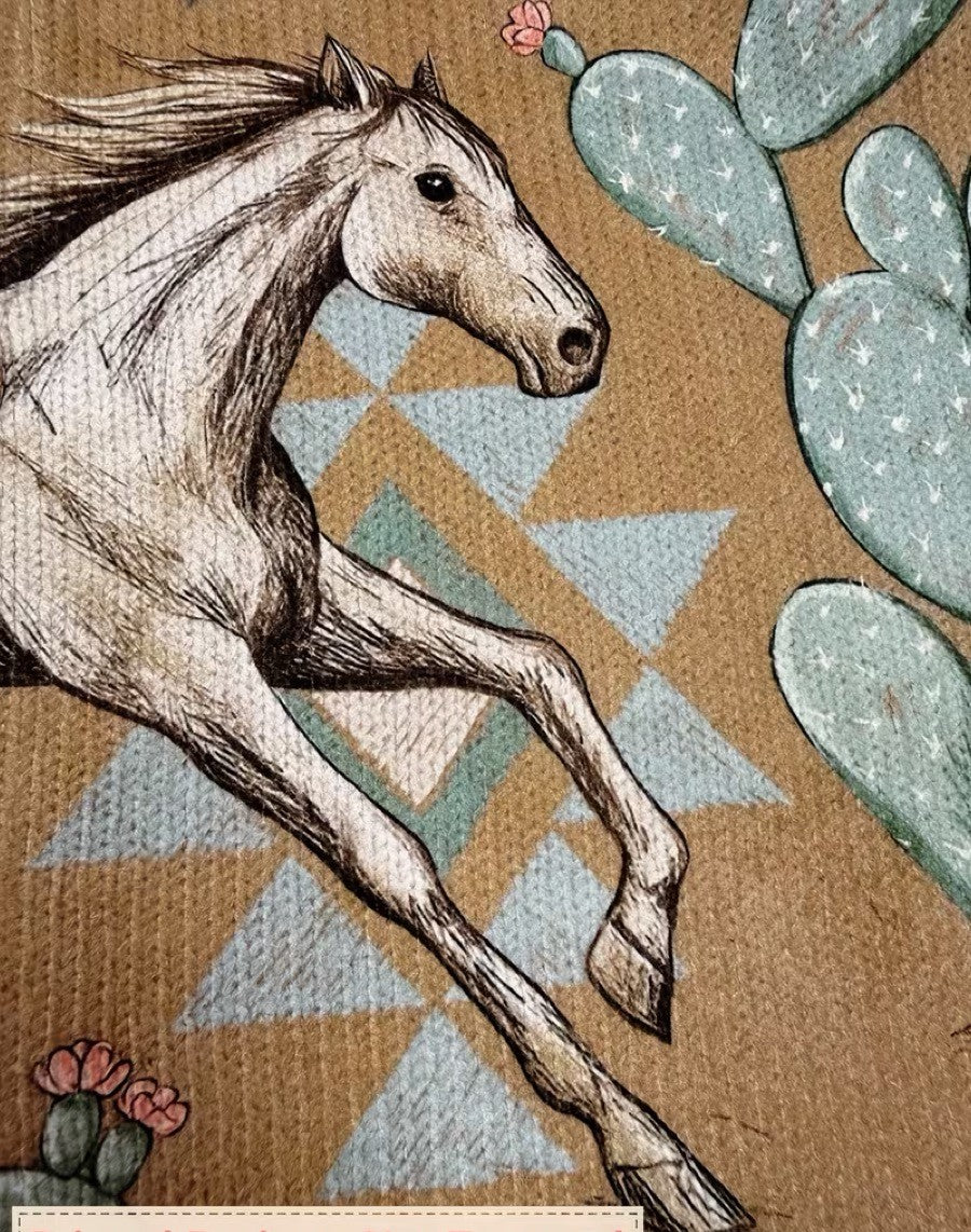 Charmaine™ | Cardigan with Horses and Cacti