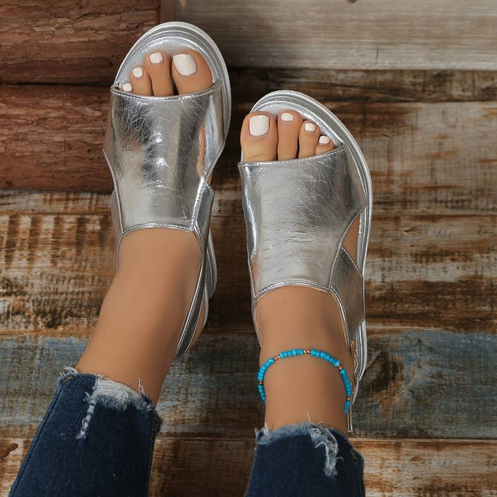Karen™ | Metallic Comfort Sandals