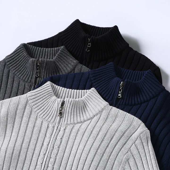 Michael Sydney men's Ribbed cardigan, front view