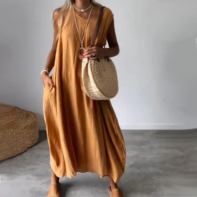 Denise™ | Sleeveless Pocket Maxi Dress