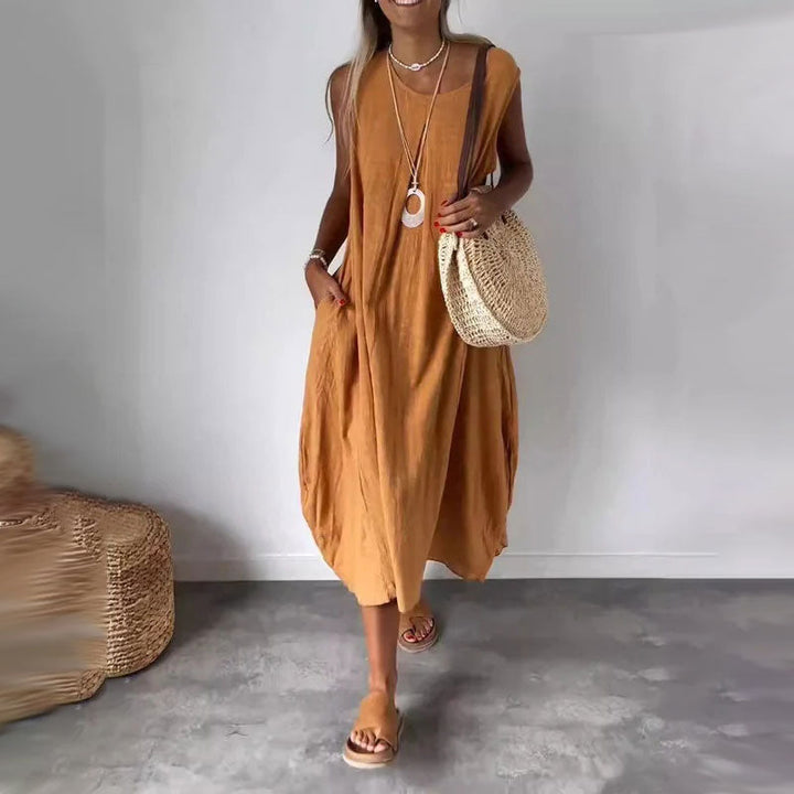 Denise™ | Sleeveless Pocket Maxi Dress