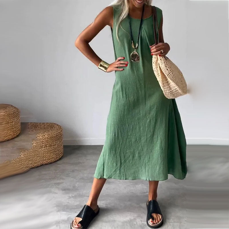 Denise™ | Sleeveless Pocket Maxi Dress