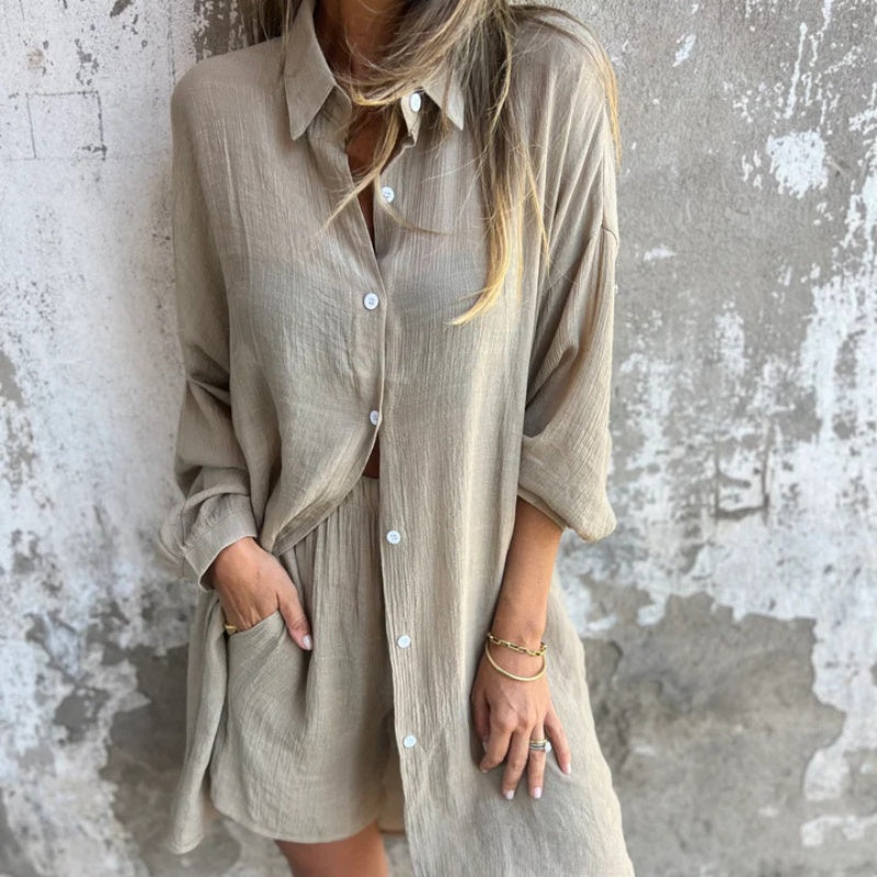 Jill™ | Relaxed Shirt & Shorts Set